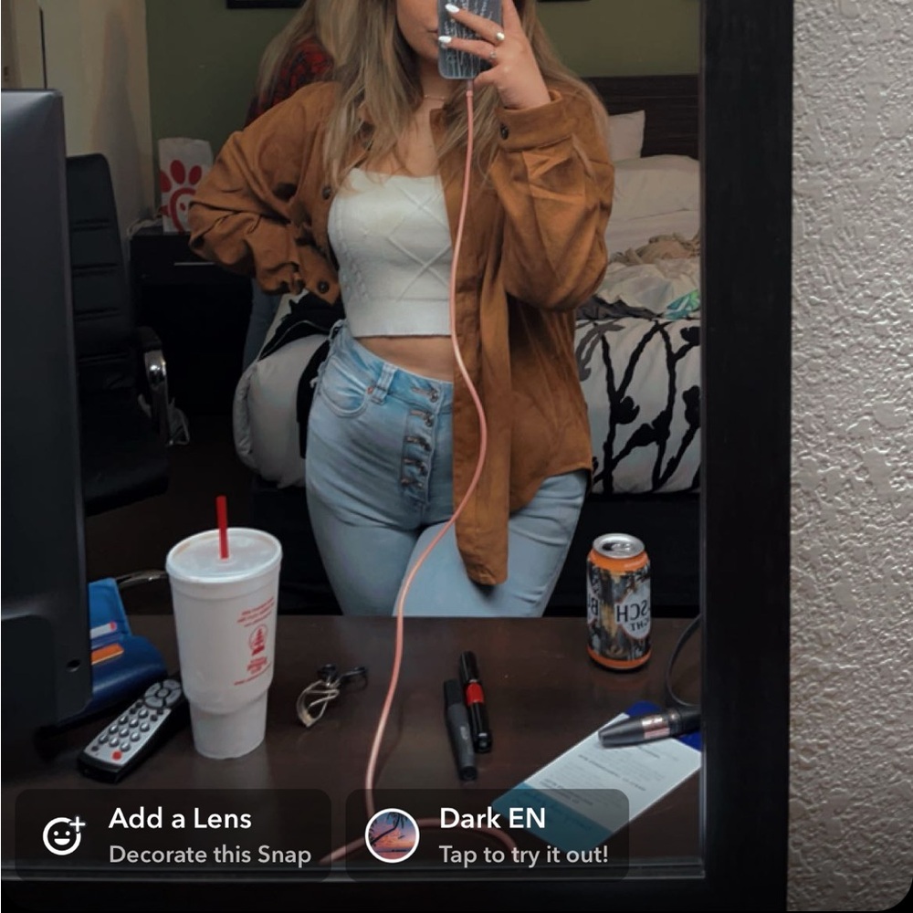 White sweater tank top (crop)